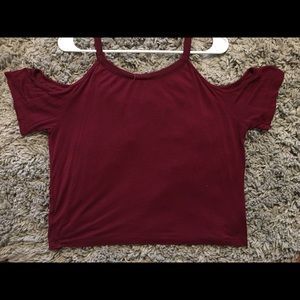 Short sleeve burgundy shirt
